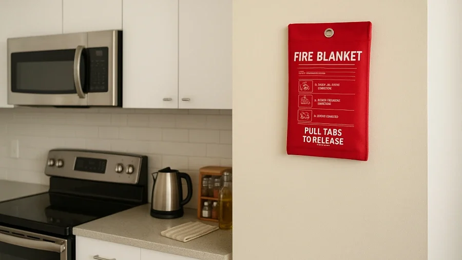 cara menggunakan fire blanket